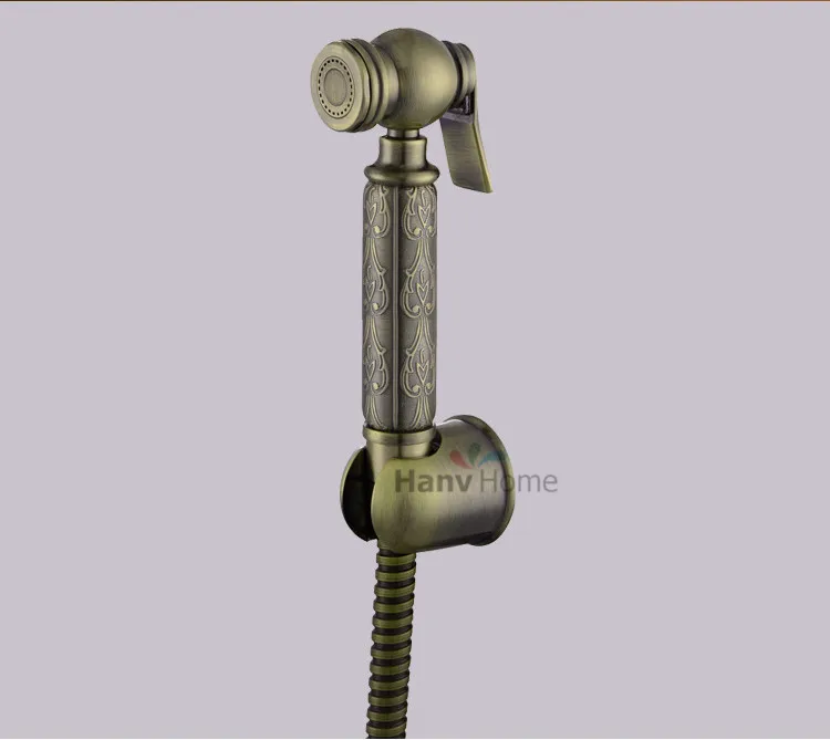 

Antique bronze carved toliet bidet shower set jet hand held bidet spray shaffat douche kit sprayer & hose & holder