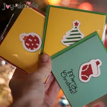 12pcs 크리 에이 티브 메리 크리스마스 작은 인사말 카드 어린이 미니 크리스마스 인사말 카드 새해 엽서 선물 카드 크리스마스 파티