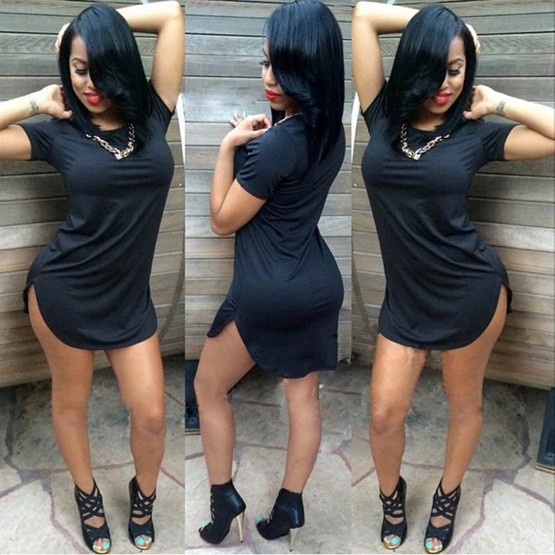 mini dress with slits on both sides