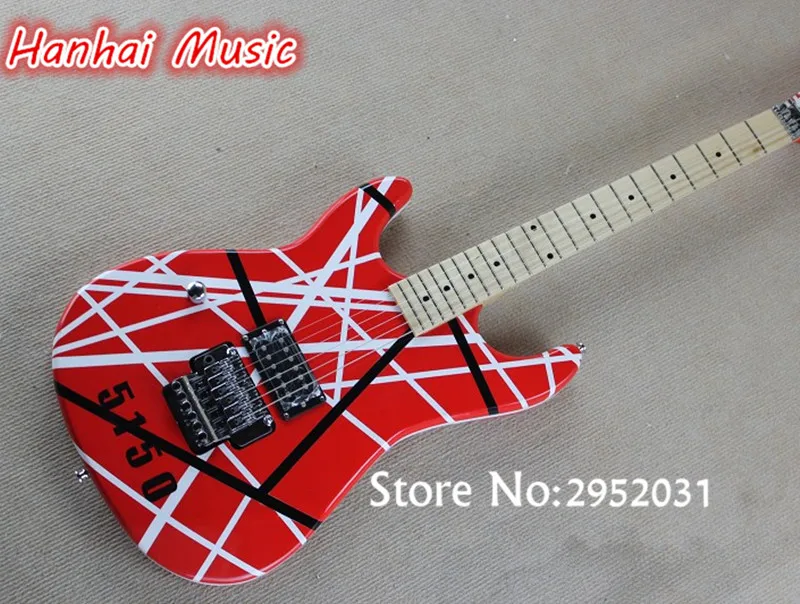 

Free Shipping-Electric Guitar,Floyd Rose,Crossed Lines,Left-hand,2 Open Humbuckering Pickups,Maple Fretboard,can be Customized