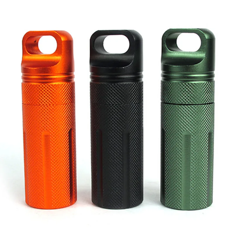 

Aluminium Alloy Survival EDC Waterproof Capsule Seal Bottle Case Container Holder Tool YA88