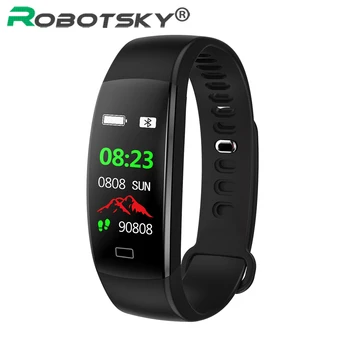 

F64HR Smart Band For Android IOS Smart Fitness Bracelet Men Women Color Screen Blood Pressure Heart Rate Monitor Wristband