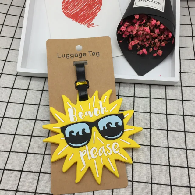 Travel Accessories Creative Luggage Tag Animal Cartoon Silica Gel