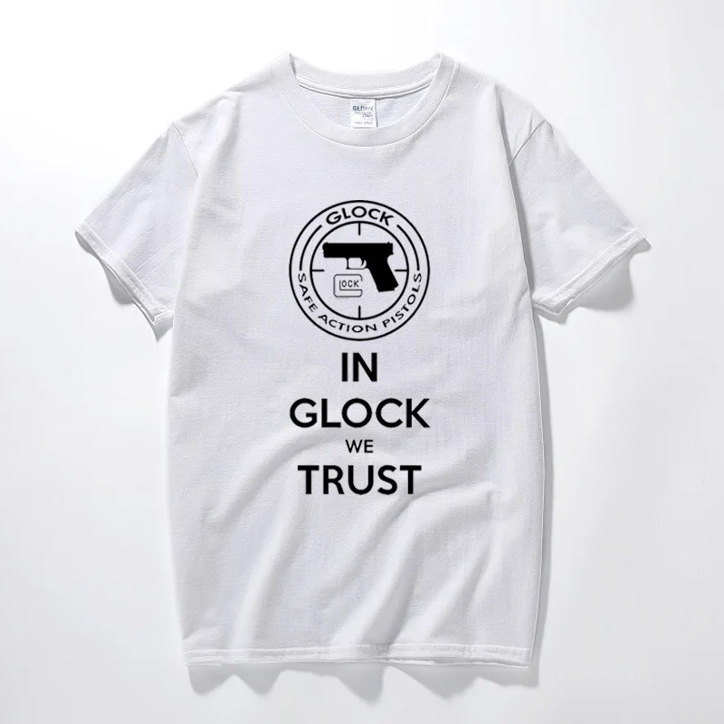 Летняя футболка Camisetas Hombre футболка Glock Handgun логотип США хлопковая футболка с короткими рукавами Топы модная футболка homme