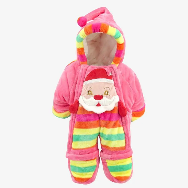 2017 Winter Thick Warm New Baby Boy Girl Rompers Unisex Newborn Infant Long Sleeve Hooded Climbing Clothes 0-1 Years Old Outwear07