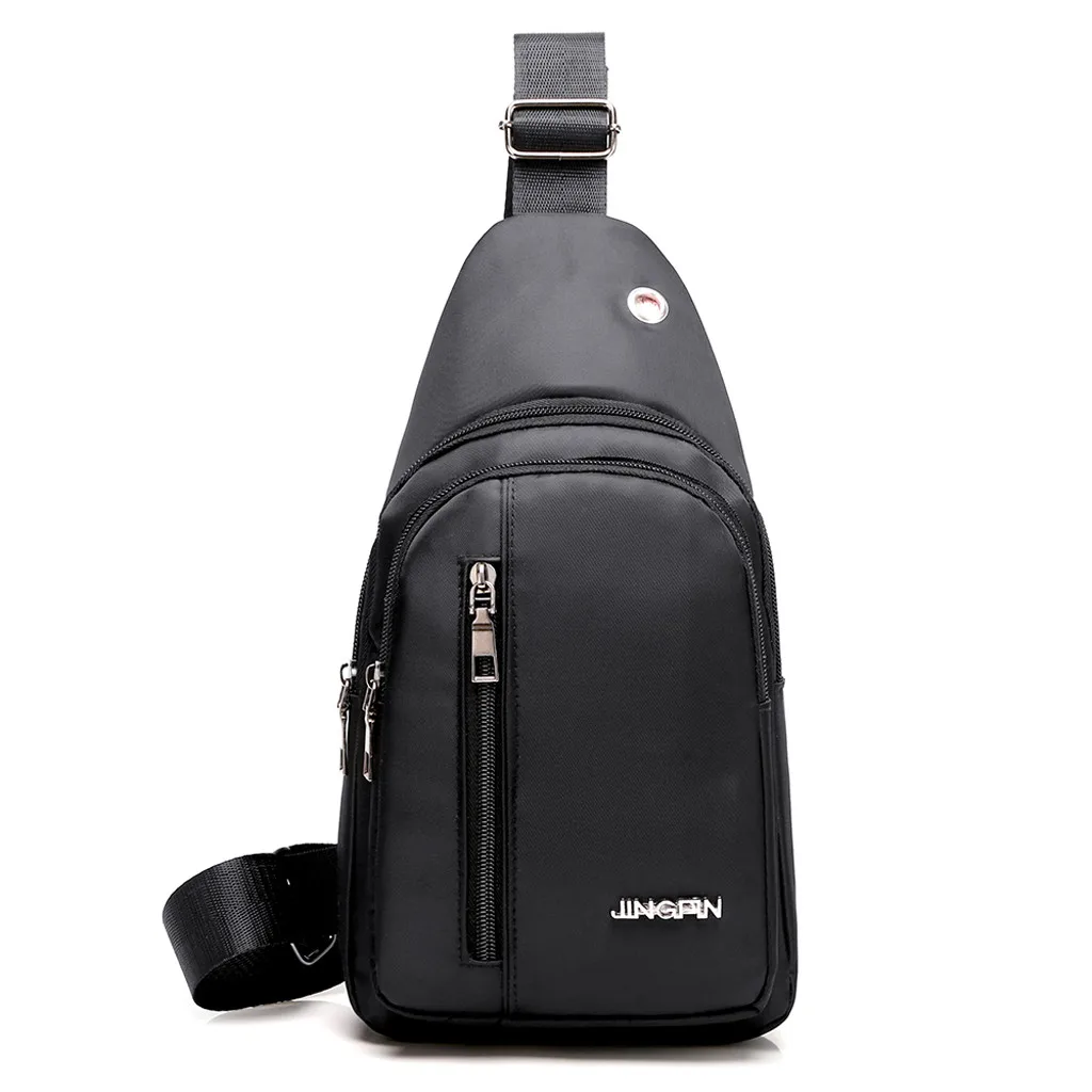 

2019 New Shoulder Bags For Men Fashion Outdoor Solid Versatile Shoulder Bag Messenger Bag Luxury 3 Colors New Canvas Chest Bag