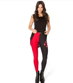 

50pcs/lot fedex fast european style woman polyester striped legging female summer autumn casual black red patchwork legging