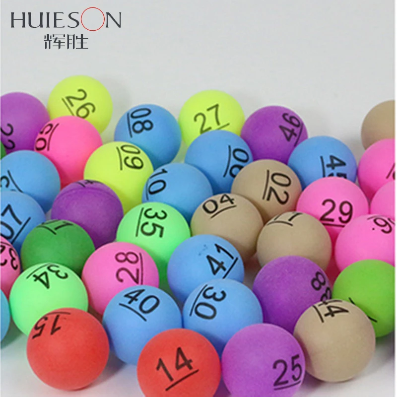 HUIESON 100 قطعة/الحزمة الملونة بينغ بونغ كرات مع عدد 40 مللي متر الترفيه تنس طاولة كرات مختلطة الألوان لعبة والإعلان