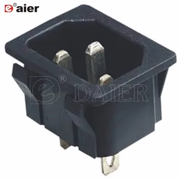 

10PCS Power Wall Outlet AC Socket 3 Pins Male 10A/15A 250VAC With 4.8mm Terminal AS-04