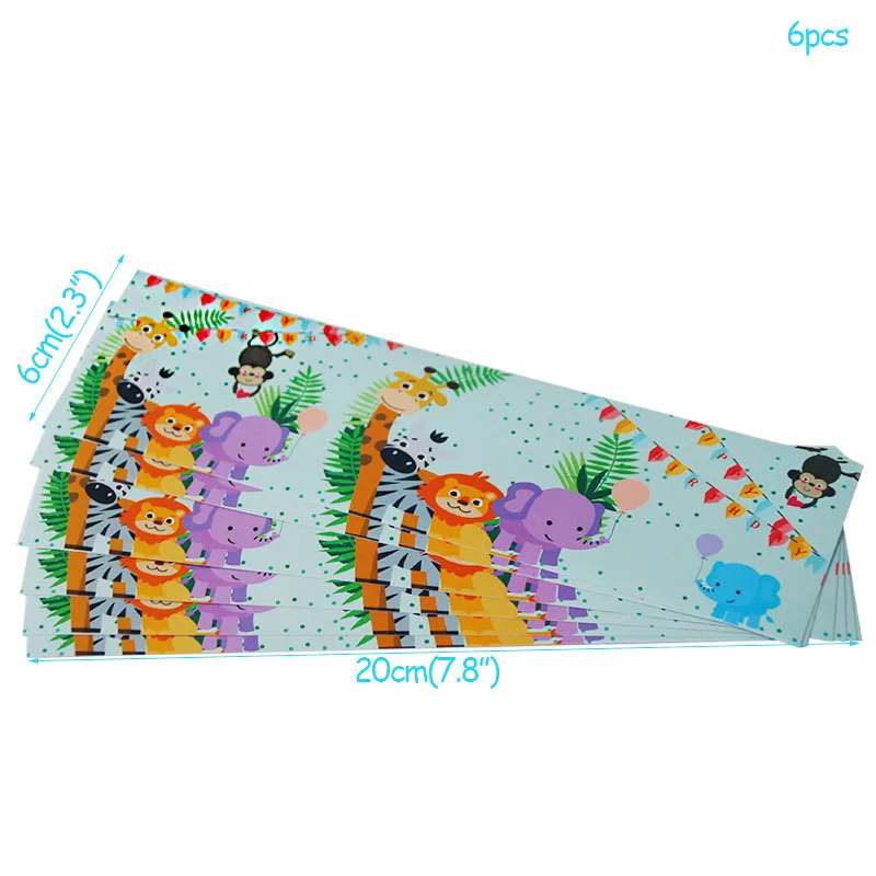 Jungle Party Decoration Cartoon Animal Bottle Stickers Birthday Party Decoration Kids Water Bottle Label Safari Party Supplies