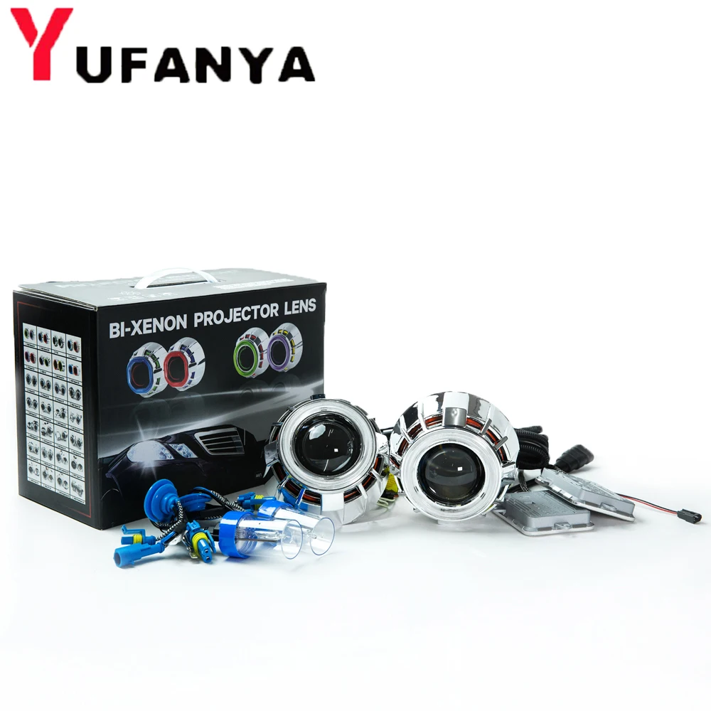 2 5 дюймовый мини телефон с DRL dual angel eyes shrouds подходит для H1 H4 H7 модифицированный
