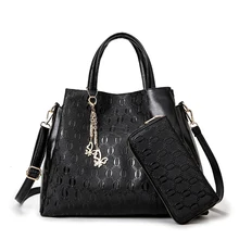 ITSCOSY 2017 New Ladies Bag PU Leather Handbags with Wallet 2 Piece Set Bags Handbag with Wallet