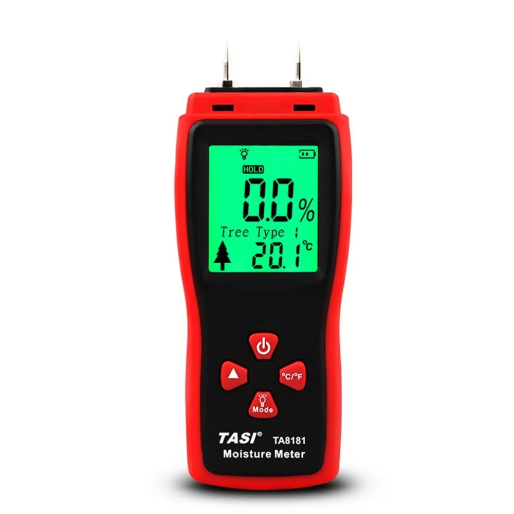 

TA8181 Digital Handheld Wood Moisture Meter Hygrometer Humidity Tester for Paper Plywood Wooden Materials 4 Adjusting Levels