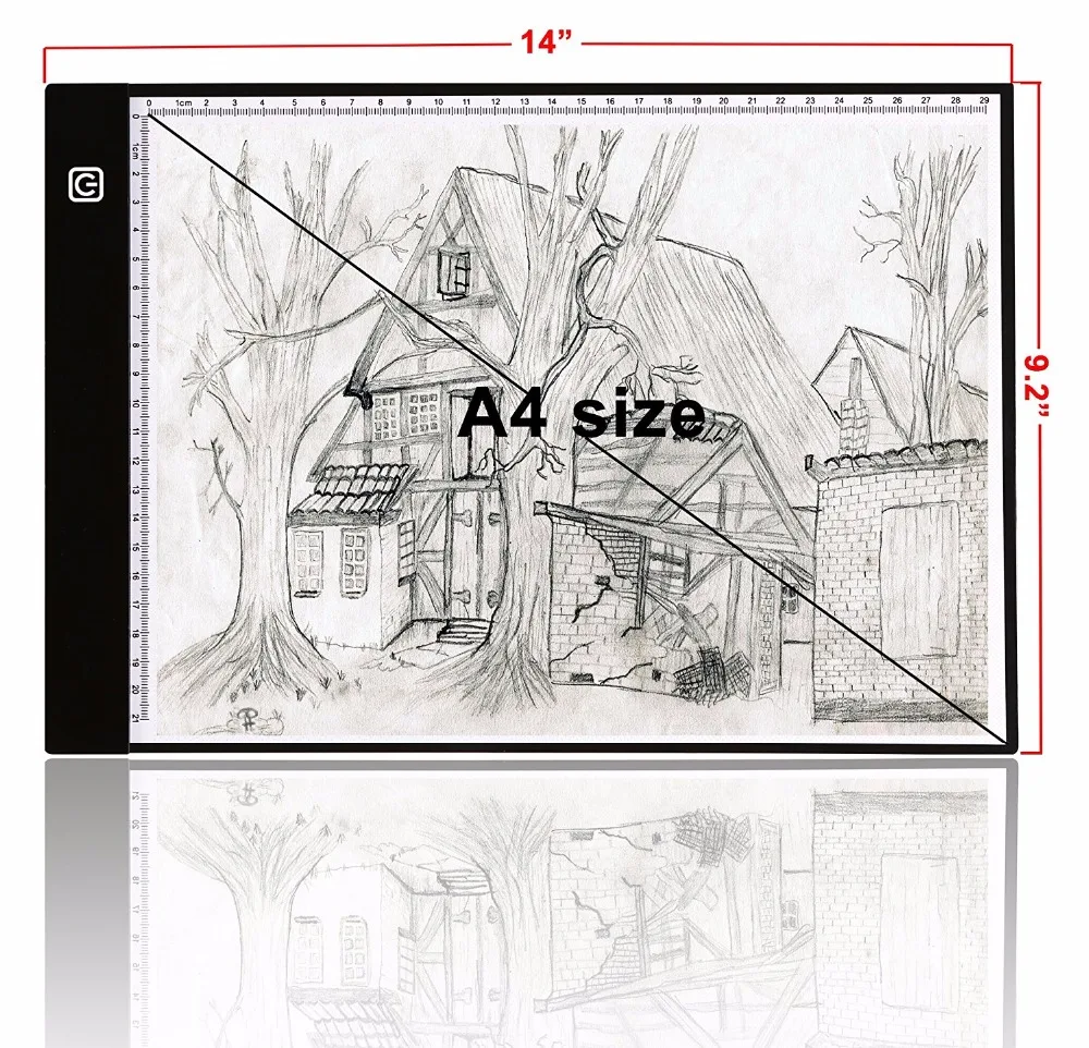 Sketching Animation Stenciling Ultra-Thin Adjustable USB Power Artcraft LED Trace Light Pad for Tattoo Drawing Portable A4 Tracing LED Copy Board Light Box Streaming