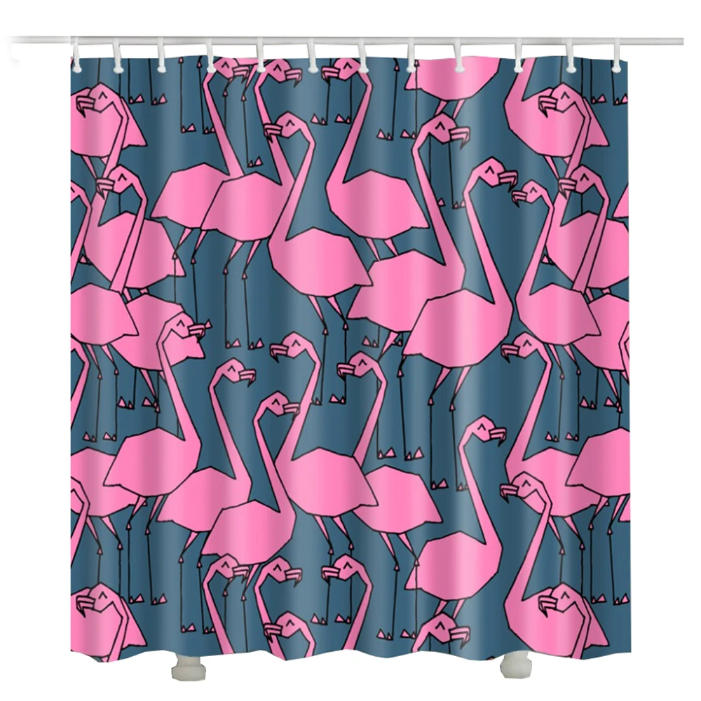 

flamingo bathroom curtain animal printed rideau de douche hot sale new arrival waterproof shower bath curtain flamingo