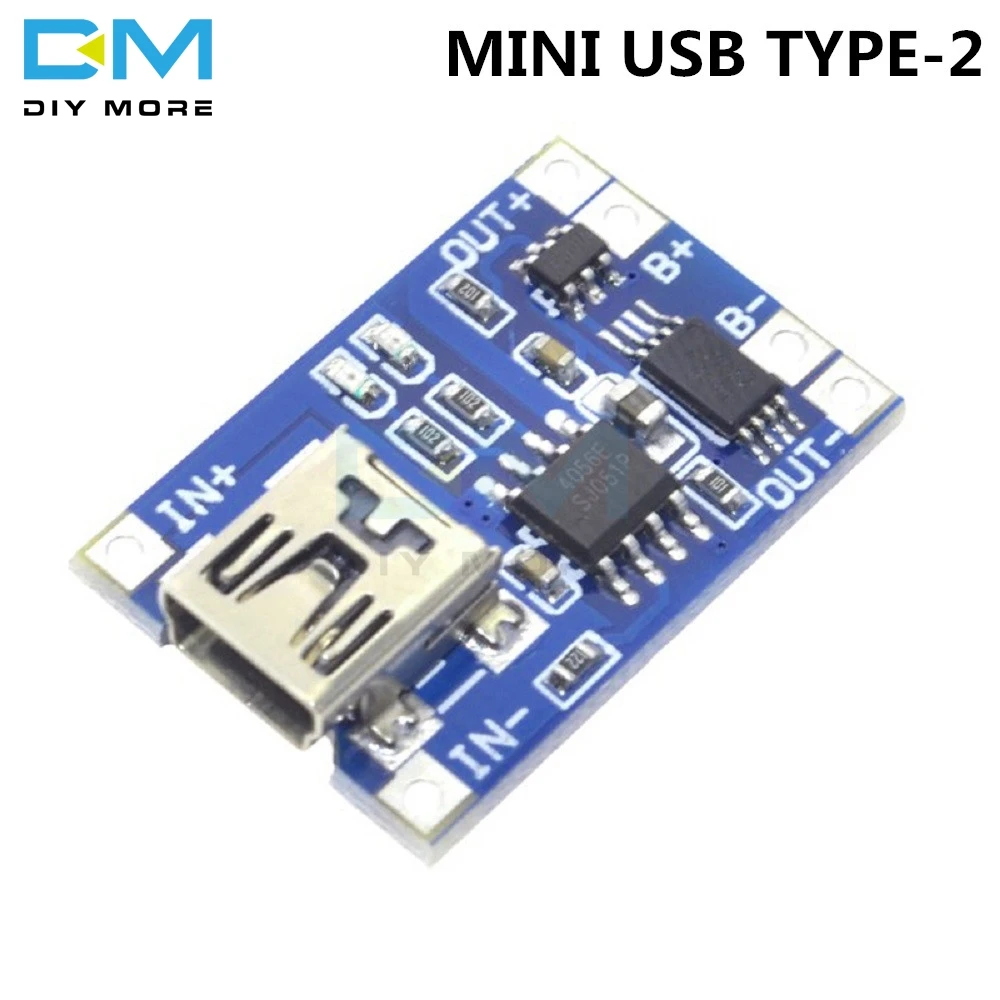 Тип-c/Micro/Mini USB 5V 1A 18650 TC4056A литиевая батарея зарядная плата модуль с защитой двойные функции 1A li-ion - Цвет: MINI USB 2