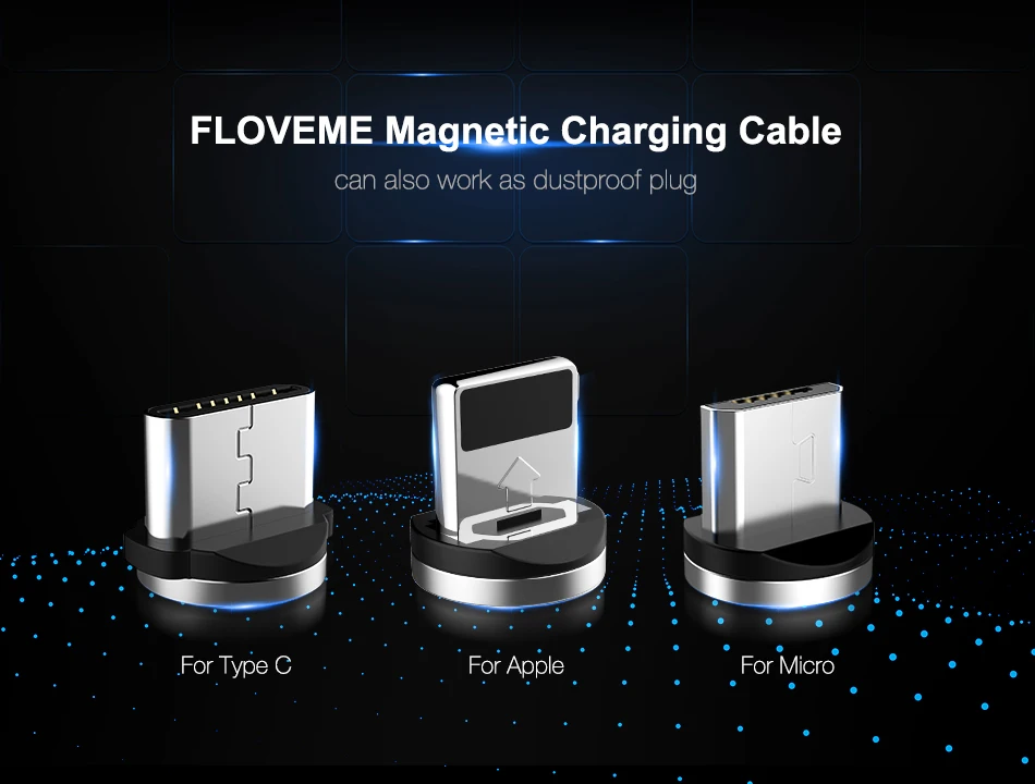 FLOVEME 1 м светодио дный Магнитная USB кабель Micro USB/Тип C/для Apple iPhone X XS Max магнитное зарядное устройство, кабель для samsung Xiaomi LG Кабо зарядное устройство usb кабель магнитная зарядка кабель