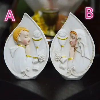 

Silicone Mold Fondant Molds Pray 2D Candle Molds Molds Eucharist Boy and Girl Moulds PRZY 001 for Cake Decorations Aroma Stone