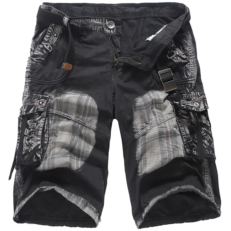 

Camouflage Tooling Men's Shorts Summer Cotton Casual Brand Work Clothes Loose Work Cargo Shorts Plus Size 29-38;YA314