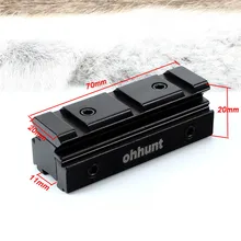 Ohhunt охотничий прицел Крепление 11 мм ласточкин хвост до 20 мм Пикатинни Крепление адаптер 70 мм тактический прицел с Три рельса