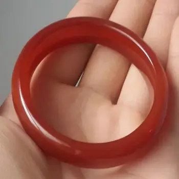

fine jewelry 58-62 mm Genuine Natural Brazil 5A Red Agate Woman Bangle Guifei Oval Bracelet free shipping