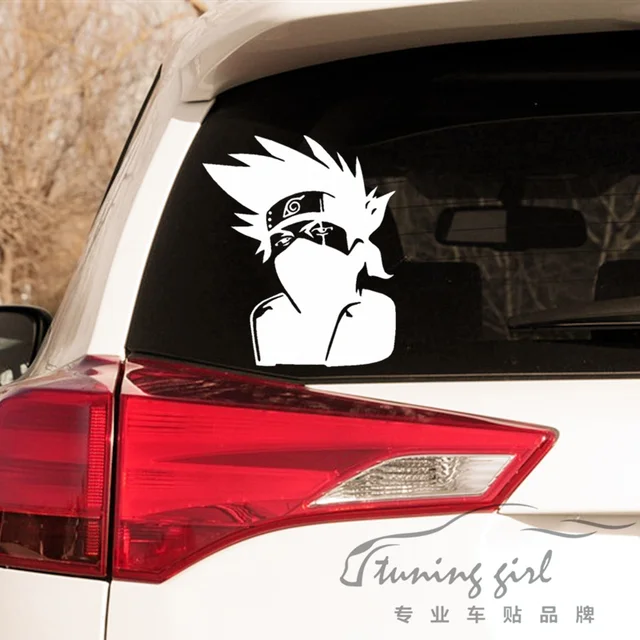 Car Stickers NARUTO Hatake Kakashi Cartoon Creative Decals For Tail Windshield Waterproof Auto