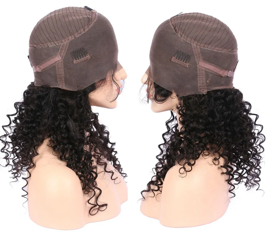ALICE 360 Frontal Wig Bleacked Knots Brazilian Curly Human Hair Wigs  (3)