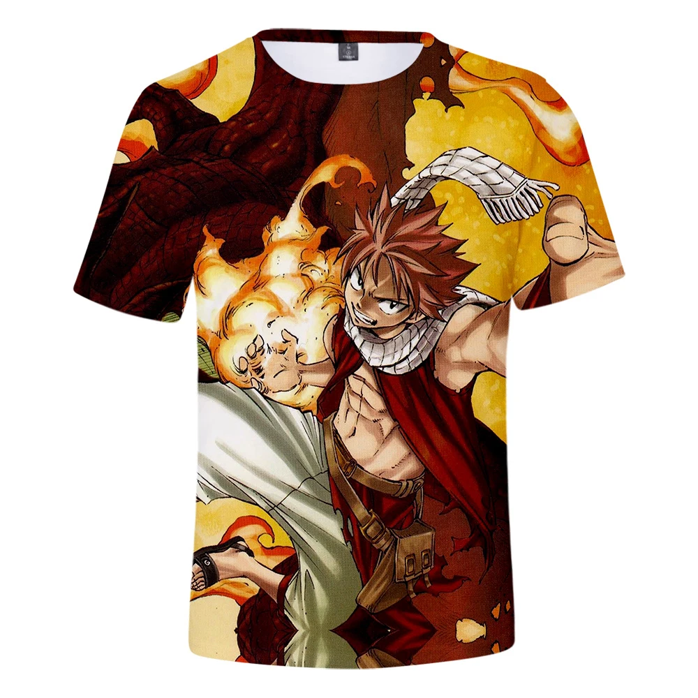 2019 New Anime 3D Fairy Tail T-Shirt Men/Women Short Slevee T shirt Print Summer Tee Fashion Hip Hop Tops | Мужская одежда