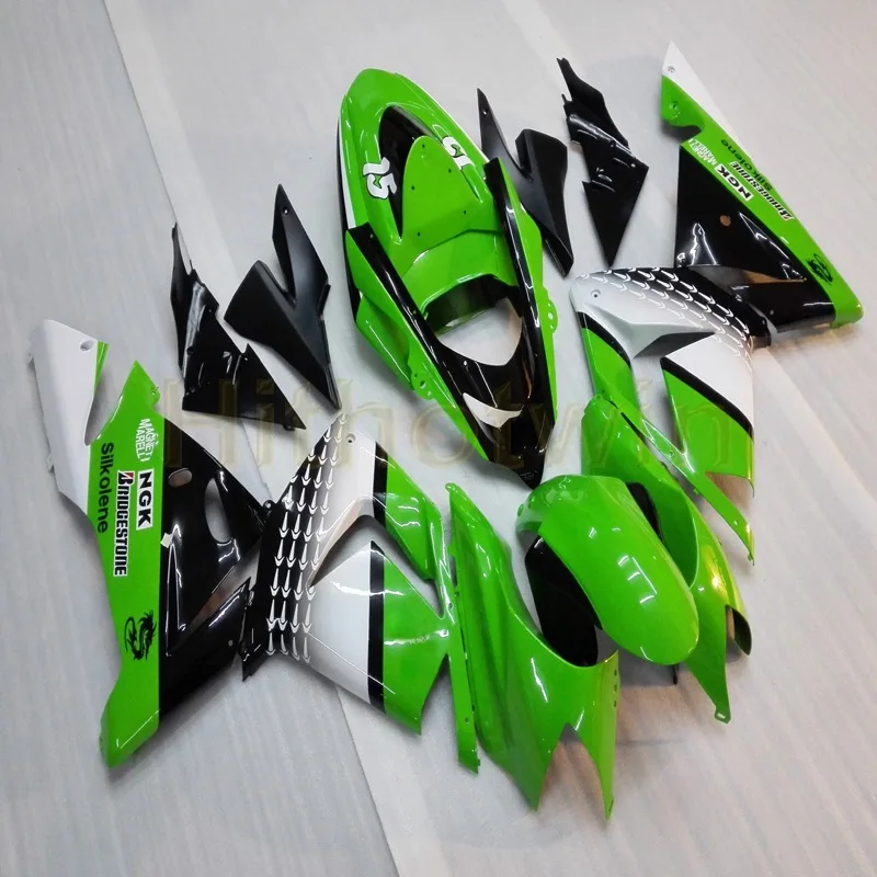 Пользовательский мотоцикл Артикул для KAWASAKI ZX10R 2004 2005 ZX-10R+ 5 подарков+ Зеленый ABS обтекатель M2