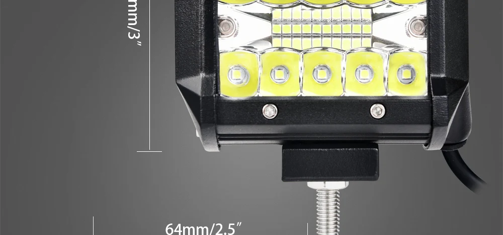 4-дюймовый светодиодный Светодиодный светильник-бар для вождения внедорожной лодки, автомобиля, трактора, грузовика, 4x4, внедорожника, вездехода, 12 В, 24 В, номинальная 60 Вт, фактическая 15 Вт