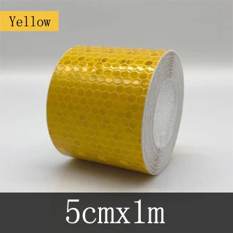 5cmx1m Reflective Bicycle Stickers Adhesive Tape for Bike Safety White Red Yellow Blue Bike Stickers Bicycle Accessories - Цвет: 5cmx1m