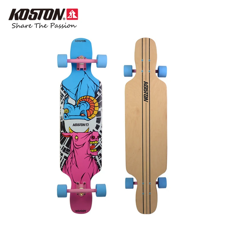 

KOSTON Professional Longboard Completes 41 Inch 8ply Canada Maple Pressed Carving Skateboard Long City Cruising Skateboard Set