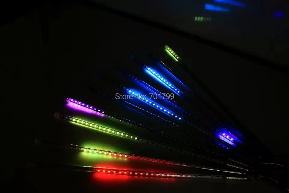 См 50 см длинные 5050 SMD 72 светодио дный LED s/трубки; RGB цвет Снег осень Метеор светодио дный светодиодные трубки; мм 12 мм диаметр; 10 шт./компл.; AC90-260V вход