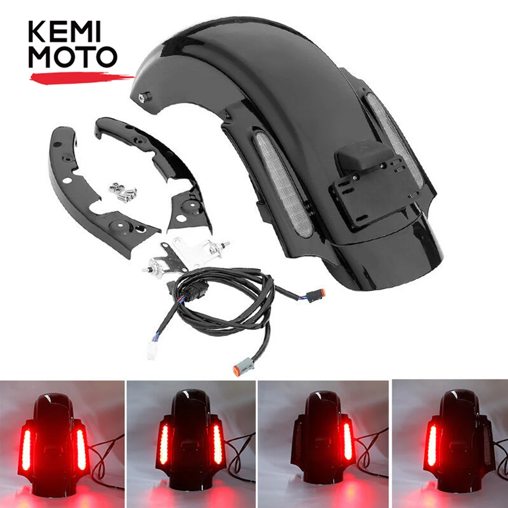 

Black LED CVO Style Rear Fender with System Light For Touring Electra Glide Classic Road King FLHR Street Glide 2009-2013