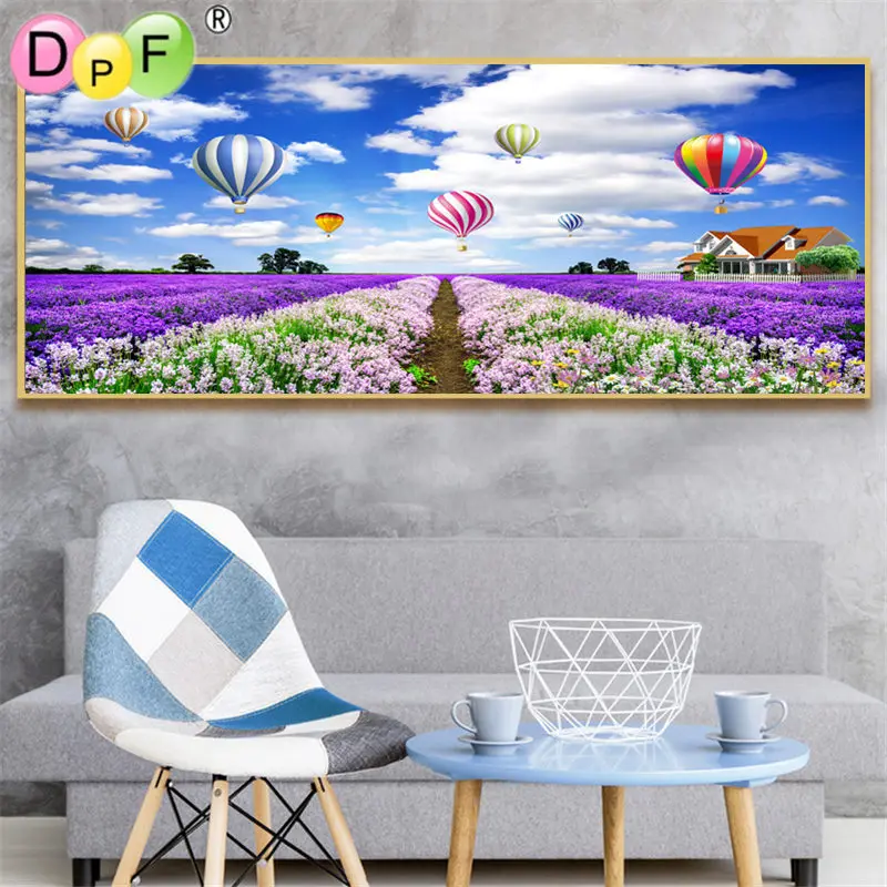 DPF Вышивка с кристаллами ремесел горячего воздуха балло пейзажи алмаз мозаика