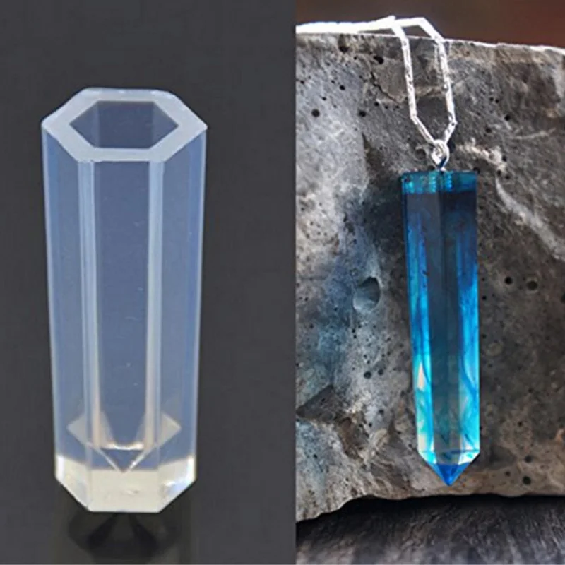 Necklace Pendant Soap Molds Cake Decor Square Cylinder Triangle Jewelry Making Tool Crystal Non Toxic Flip Sugar | Дом и сад