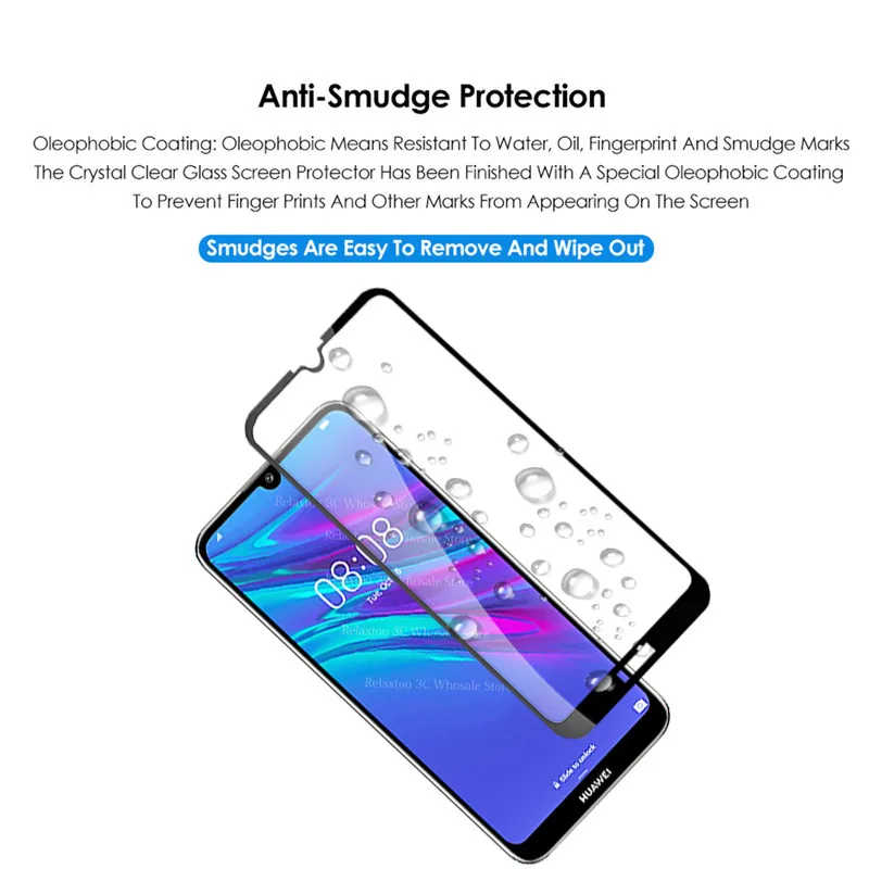 3D Защитное стекло для huawei Y6, Защитное стекло для экрана, закаленное стекло Y6 MRD-LX1 MRD-LX1F Y 6 6Y2019, пленка