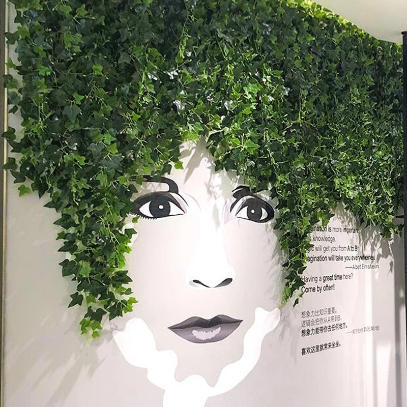 

2m Artificial Leaf Garland Plants Vine Fake Foliage Flowers Plastic Rattan Evergreen Cirrus For Home Wedding Decor