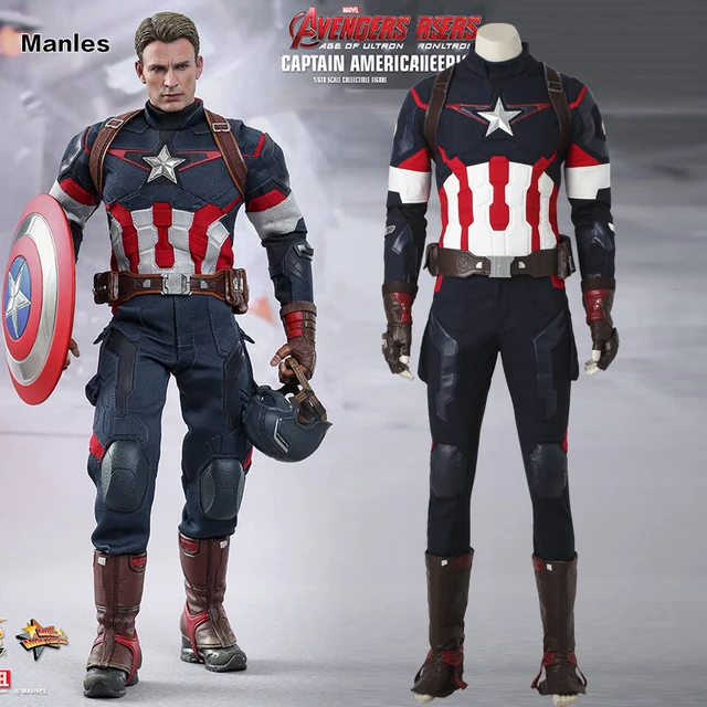 suit captain material america Ultron of Avengers 2 Costume Cosplay America Captain Age suit captain material america Ultron of Avengers 2 Costume Cosplay America Captain Age