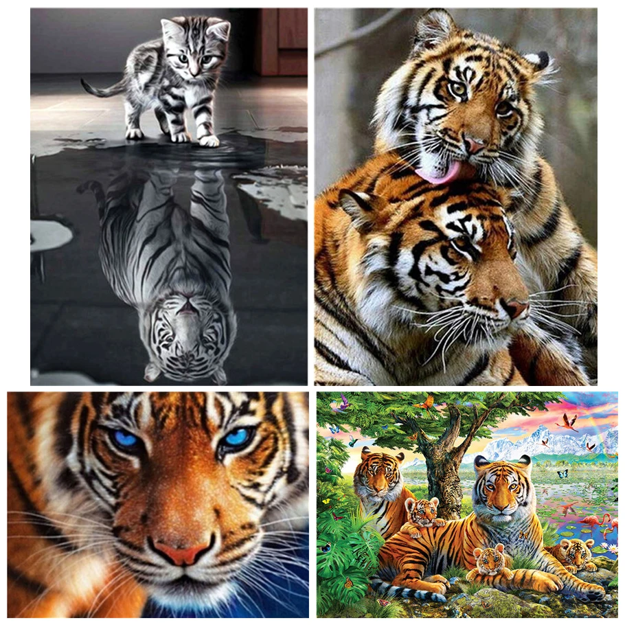 

Diamond Painting Diamond embroidery 5d diy full square animals Tiger - diamond mosaic new arrivals diamant painting