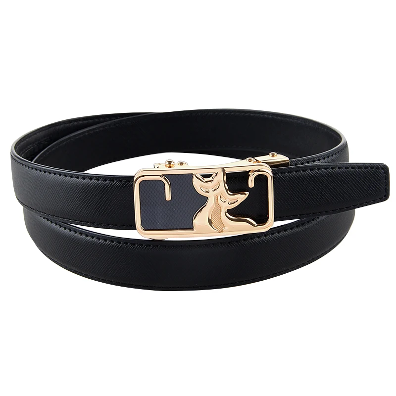 Durable Automatic Buckle Woman Belt Black Belt Women Classic Genuine