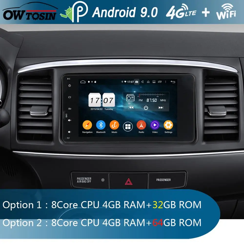 Top 7" IPS 8 Core 4G+64G Android 9.0 Car DVD Radio GPS Navi For Mitsubishi Lancer Outlander ASX RVR 2013 2014 2015 DSP CarPlay 0 Top 7" IPS 8 Core 4G+64G Android 9.0 Car DVD Radio GPS Navi For Mitsubishi Lancer Outlander ASX RVR 2013 2014 2015 DSP CarPlay 0