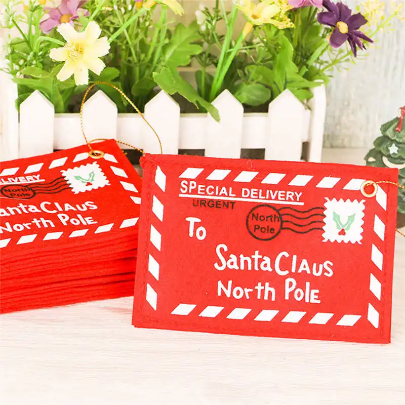 2019 Christmas Xmas Envelope Greeting Card Candy Bag Gift Ornament Santa Claus Letter #2o23 (2)