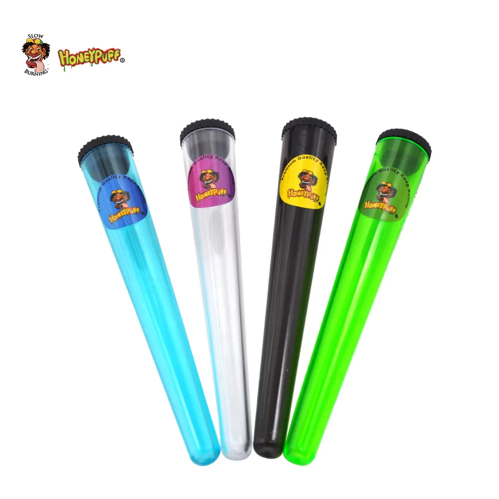 

HONEYPUFF Plastic King Size Tube Doob 115MM Vial Waterproof Airtight Smell Proof Odor Cigarette Solid Storage Sealing Container