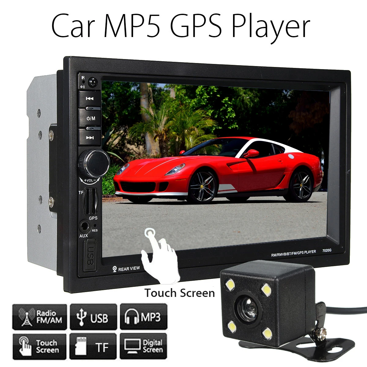 

Autoleader 7 Inch 7" For Touch Screen HD Car MP3 MP5 Stereo Player GPS Navi Wifi Bluetooth USB TF FM Car Rear Camera Head Unit