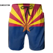 SAMCUSTOM мужские быстросохнущие ультралегкие дышащие шорты с флагом Аризоны шорты «Gmy» пляжные шорты