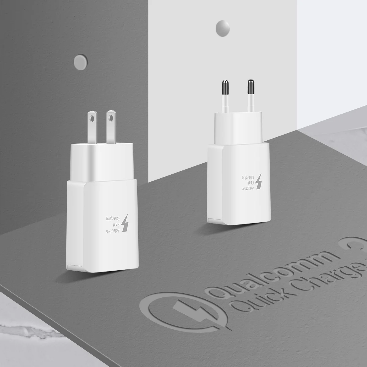 KOOYUTA, двойной USB, быстрая зарядка, QC 3,0, настенное зарядное устройство, адаптер, ЕС, США, вилка, быстрая зарядка для samsung Galaxy S9 Edge, S8, для iPhone X