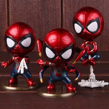 

Marvel Avengers Q Version Spiderman Action Figure Spider Man PVC Spider-Man Figure Collectible Model Toy 3pcs/set