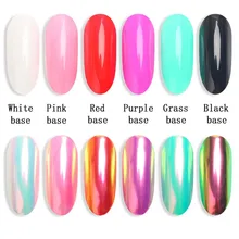 Chrome Mirror Powder Nail Art Glitter Chameleon Pigment Powder Manicure Nail Tips Decoration Accessories Gel Polish Dust I036 wsryxxsc chameleon nail magic mirror pigment powder chrome flash powder manicure diy