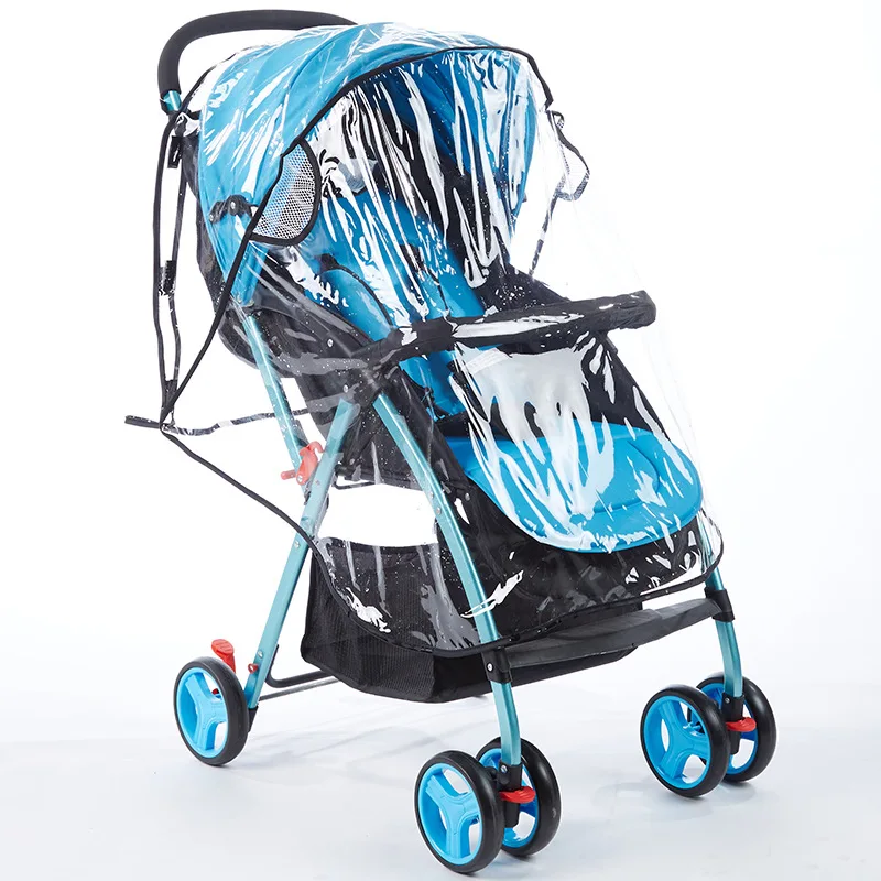 Baby Stroller Accessories Raincover Baby Four Wheels Cart Universal Waterproof Windproof Pram